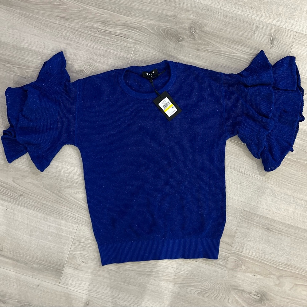 DKNY cobalt blue shimmer sweater - NWT